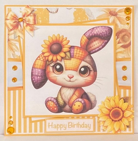 Patchwork Bunny Mini Kit 7x7 by Hazel Underwood