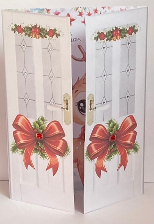 Christmas Gatefold With A Pretty Deer(ONE) by Hazel Underwood