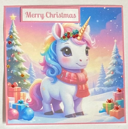 Cute Christmas Unicorn Toppers. by Hazel Underwood