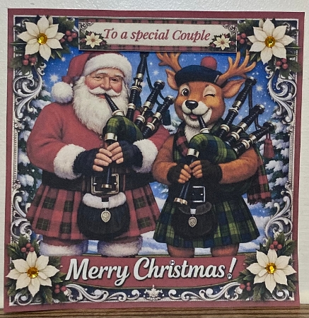 Sants and Rudolphs bagpipes by Hazel Underwood