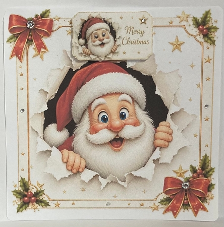 Festive Santa Peek‑Through – Christmas Tags & Holiday Elements Card Kit by Hazel Underwood