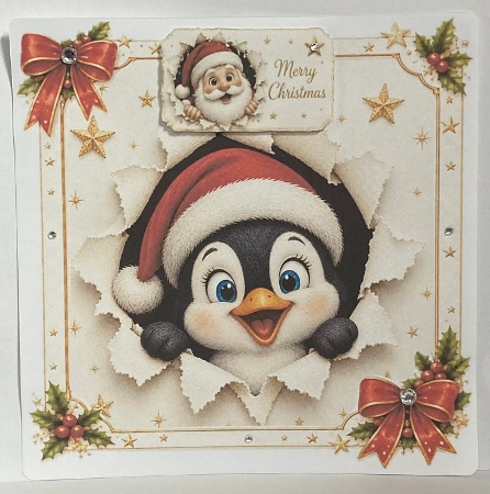 Penguin Christmas Peek‑Through – Festive Tags & Holiday Elements Card Kit by Hazel Underwood