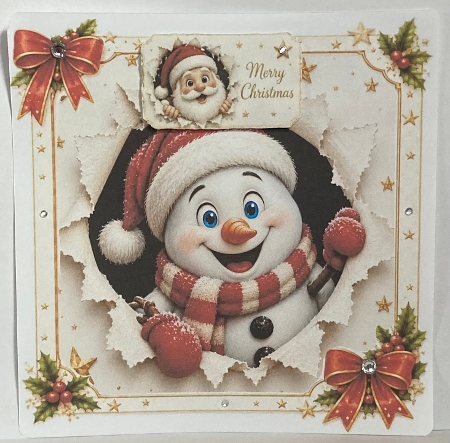 Snowman Christmas Peek‑Through – Festive Tags & Holiday Elements Card Kit by Hazel Underwood