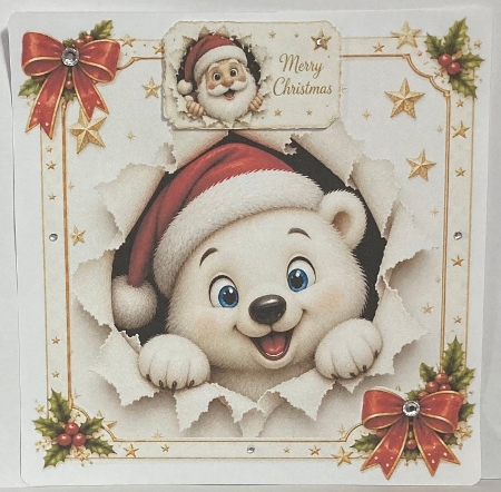 Polar Bear Christmas Peek‑Through – Festive Tags & Holiday Elements Card Kit by Hazel Underwood