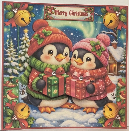 Festive Penguins by Hazel Underwood