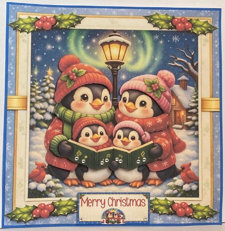 A festive family of Penguins by Hazel Underwood