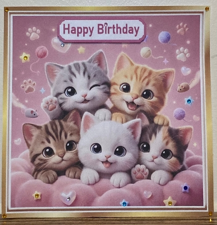Five Kittens Playing  7x7 Card Front Featured Gallery Photo