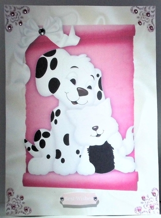 Best of Friends Cute Little Dog and Kitten A4 by Hazel Underwood