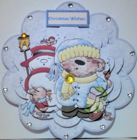 Teddy Bear Carol Singer Stacker by Hazel Underwood