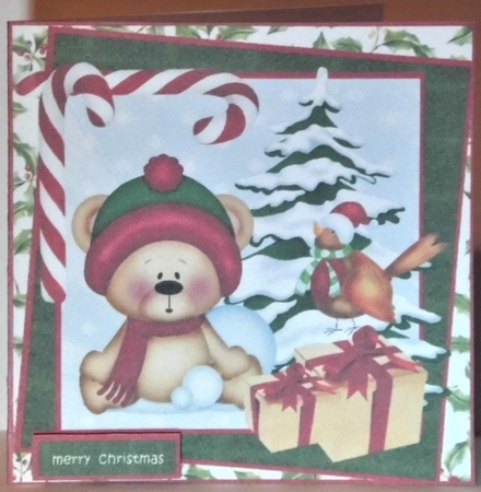 Christmas Teddie by Hazel Underwood