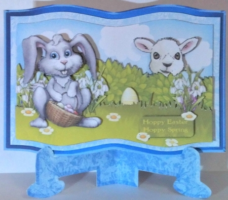 Easter Bunny Open Book Card Kit and Stand by Hazel Underwood