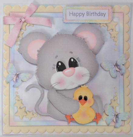 Cute Grey Mouse 8x8 Mini Kit by Hazel Underwood