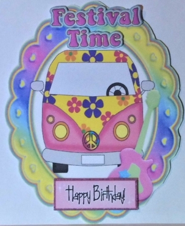Festival Time with Hippy Campervan by Hazel Underwood