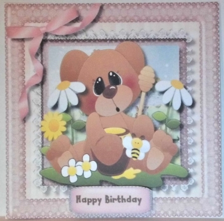 Lovely Honey Bear and Bee by Hazel Underwood