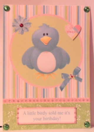 A Little Birdy Told Me It's Your Birthday Topper & Decoupage by Hazel Underwood