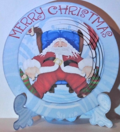 Exhausted Santa Christmas Plate Card Kit by Hazel Underwood