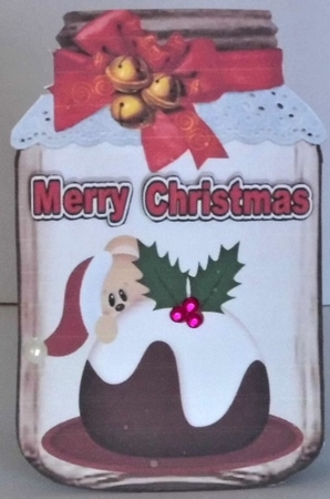 Peekaboo Teddy! with Christmas Yummy Pudding in a Jar by Hazel Underwood