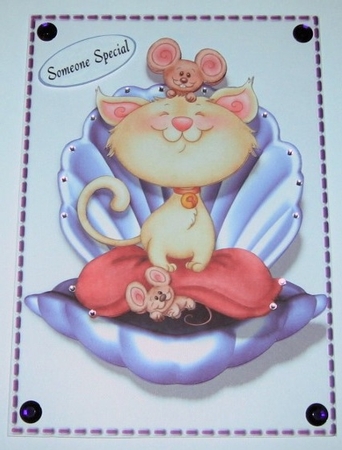 Smile Kitty on Throne with Friends by Hazel Underwood
