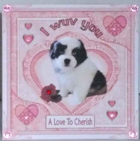 Puppy Love Decoupage Topper 1 by Hazel Underwood