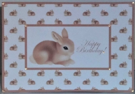 Cute Easter Bunnies A4 by Hazel Underwood