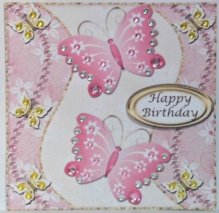 Butterflies Dance 6x6 Topper 1 by Hazel Underwood