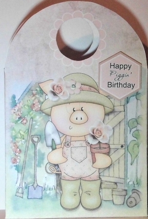 Lady Piggin' Gardening Large Gift Bag by Hazel Underwood