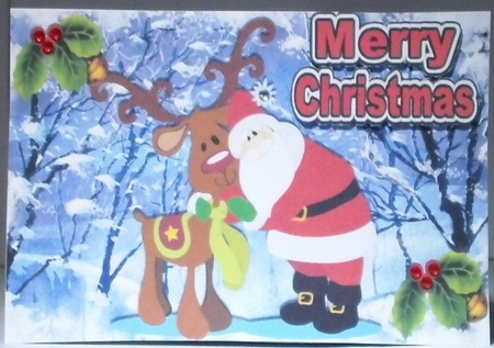 My Lovely Faithful Friend! Rudy with Santa by Hazel Underwood