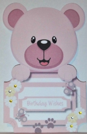 Over the Edge , Lovely Pink Bear  by Hazel Underwood
