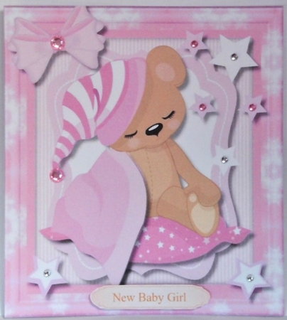 Lovely Little Sleepy Time Bear Pink by Hazel Underwood