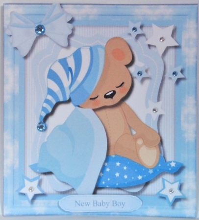 Lovely Little Sleey Time Bear Blue  by Hazel Underwood