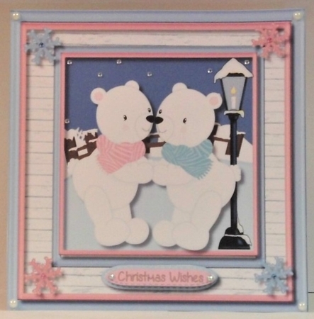 Lovely Kissing Christmas Bears  by Hazel Underwood