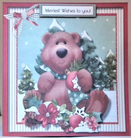 Lovely Bear at Christmas Thicket  by Hazel Underwood