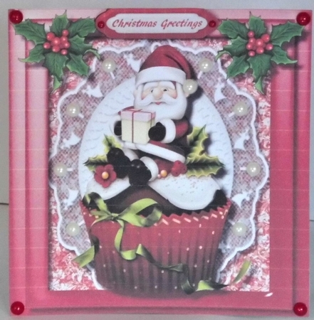 Lovely Santa on a Cupcake  by Hazel Underwood
