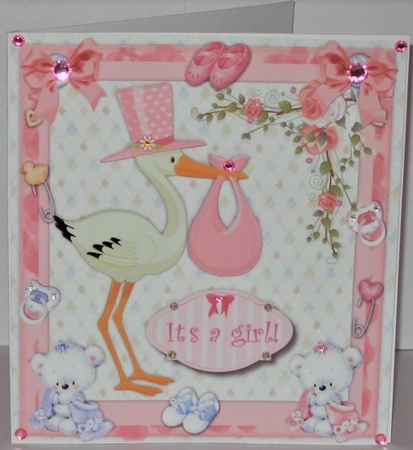 The Stork Has Arrived, It's a Girl by Hazel Underwood
