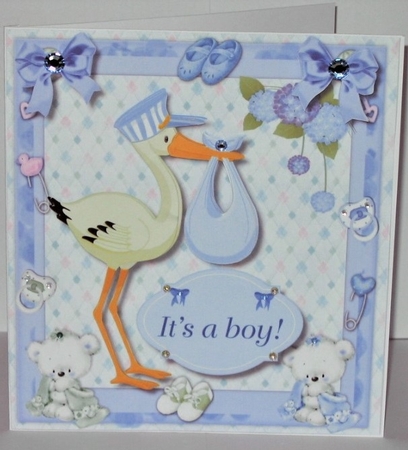 The Stork Has Arrived, It's a Boy by Hazel Underwood