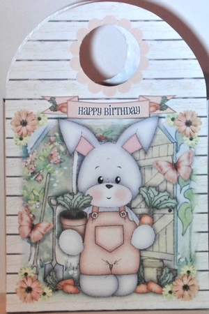 Bunny with Carrots Large Gift Bag by Hazel Underwood
