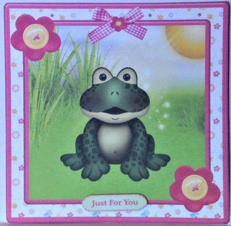 Freddy the Frog Card Topper & Decoupage by Hazel Underwood