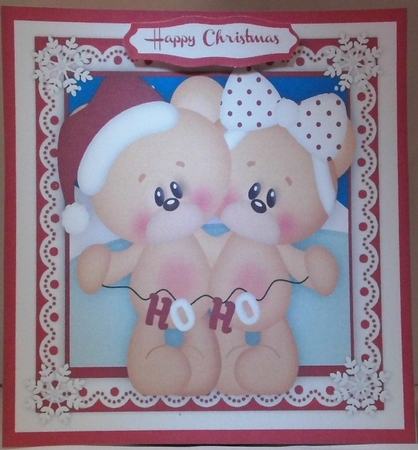 Ho Ho Christmas love Bears  by Hazel Underwood