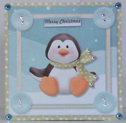 Christmas Cute penquin by Hazel Underwood