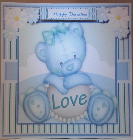 Beautiful Blue  Love Bear  by Hazel Underwood