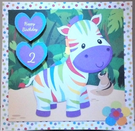 Colourful Zebra 6x6 by Hazel Underwood