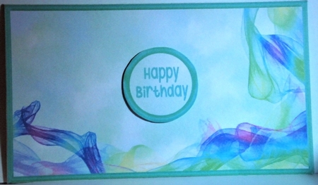 Wispy Ribbon - Green Gift Voucher Pocket/Money Wallet by Hazel Underwood