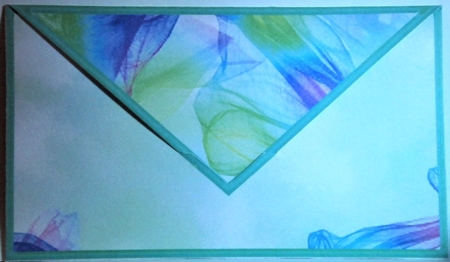 Wispy Ribbon - Green Gift Voucher Pocket/Money Wallet by Hazel Underwood