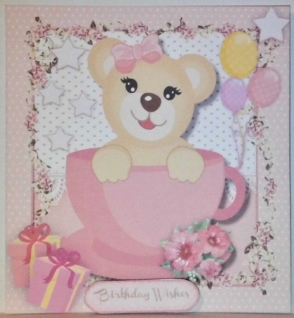 Beautiful Bear in a Teacup by Hazel Underwood