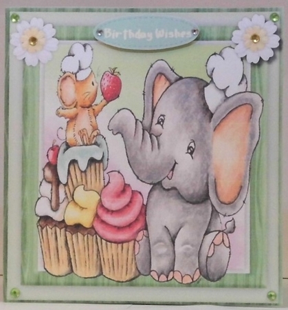 8x8 mini Kit, Ellies Strawberry Cupcake  by Hazel Underwood