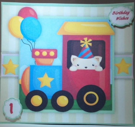 Teddys  Birthday Train  by Hazel Underwood