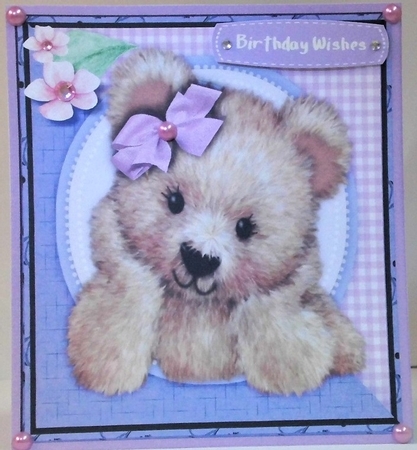 Cute Fuzzy Bear Lilac by Hazel Underwood
