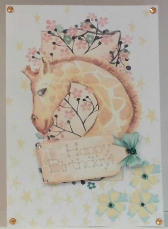 Birthday Wishes  Giraffe by Hazel Underwood
