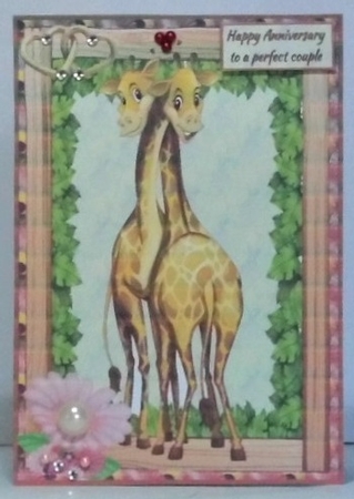 Giraffes in love by Hazel Underwood