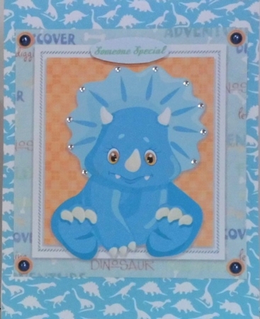 Micro Dinosaur in Lagoon - A4 Background Sheet by Hazel Underwood